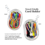 Magnetic Cable Organizer with Reusable Silicone Ties – Travel Cord Management Holder for Smart Devices Multicolor