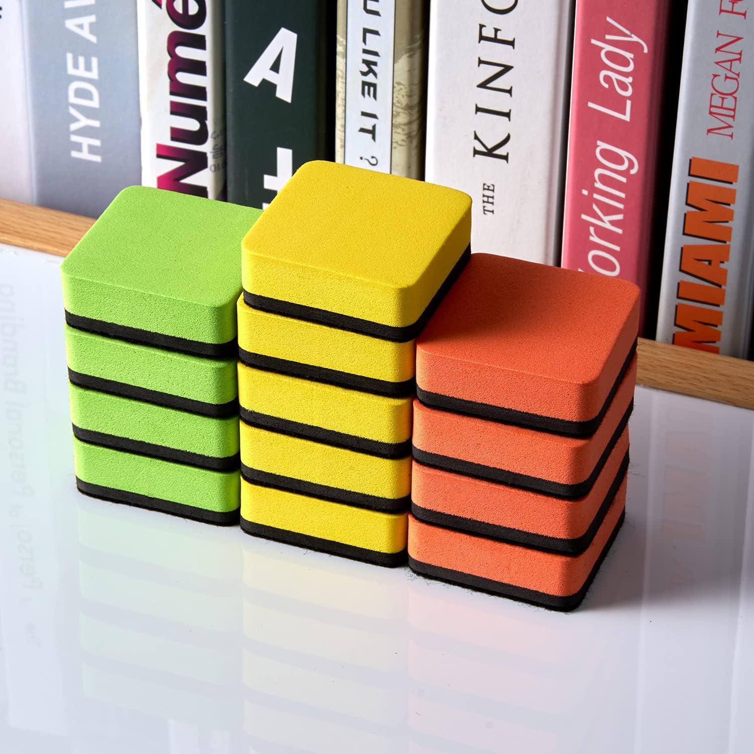 24-Pack Magnetic Square Dry Erase Erasers