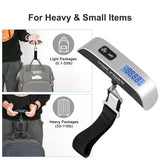 Portable Digital Luggage Scale with LCD Backlight – 110lb/50kg Capacity Travel Baggage Weight Scale with Data Lock & Rubber Grip Handle