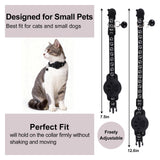 Smart GPS Tracking Cat Collar with Breakaway Safety Design & Reflective Strips – Adjustable Lightweight Tracker Holder Collar for Cats (Black)
