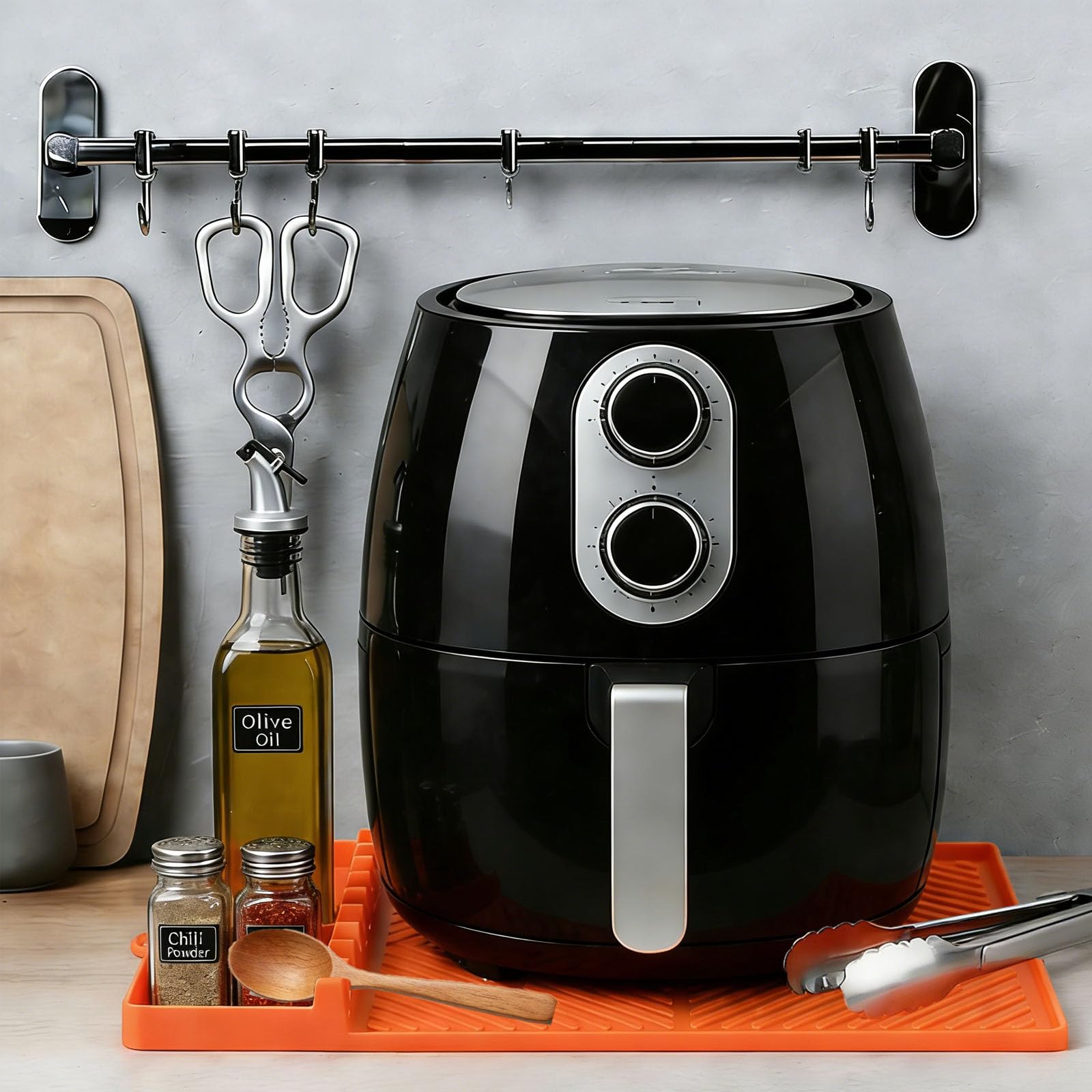 Extra-Large Silicone Grill & Kitchen Organizer Mat – Heat Resistant, Dishwasher Safe (16 x 11.5 in)