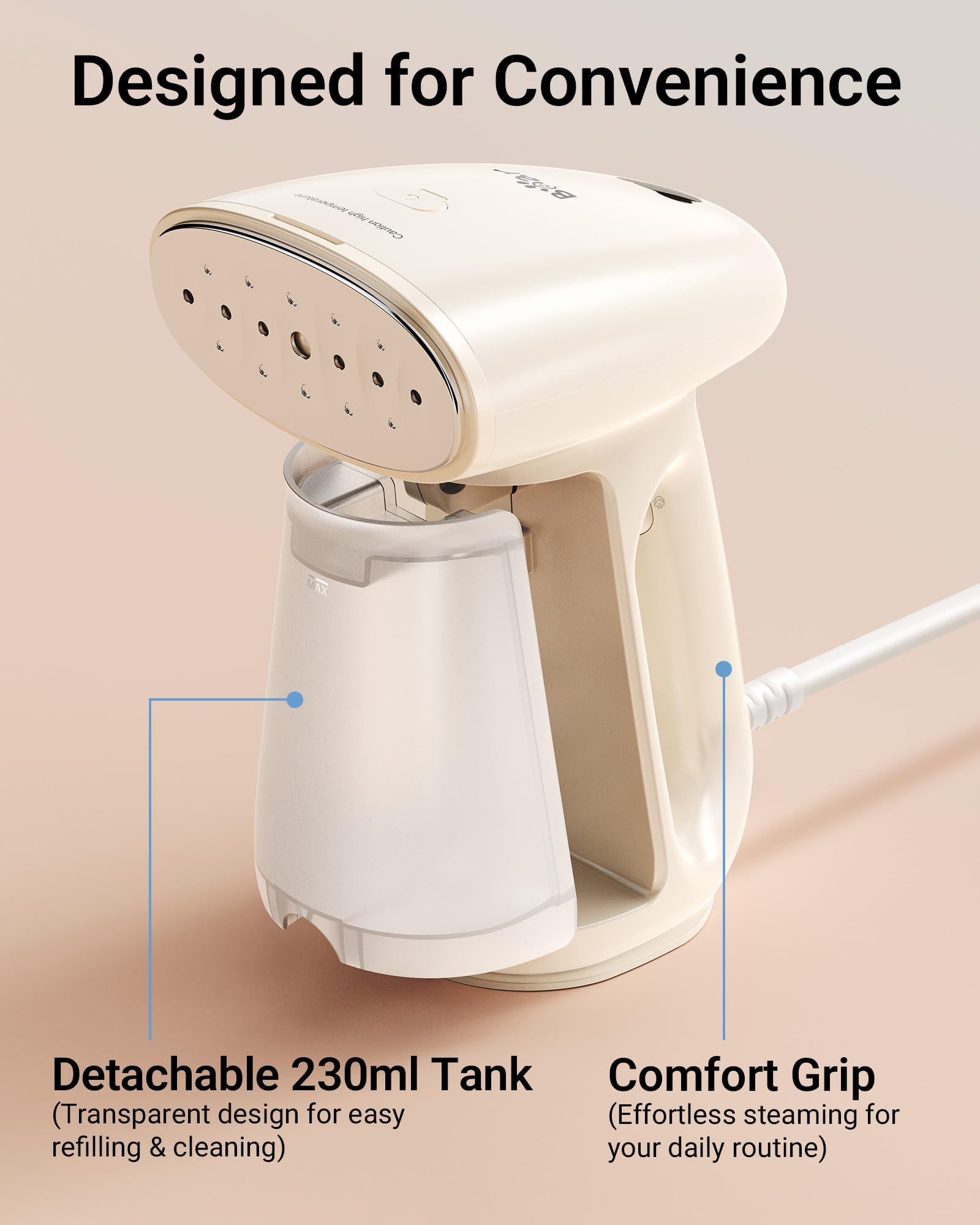 Bear 1300W Aromatherapy Handheld Garment Steamer 230ML Fast Heat Portable Wrinkle Remover for Clothes