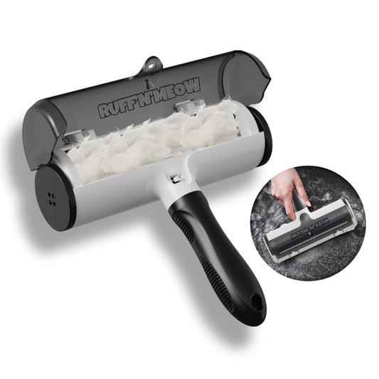Reusable Pet Hair Remover Roller for Furniture, Carpets, and Car Seats with Built-In Fur Collection Chamber – Portable Fur Cleaning Tool