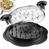 Upgraded Chicken Shredder Tool – Anti-Slip Base, BPA-Free, Fast Meat Shredding with Clear Lid