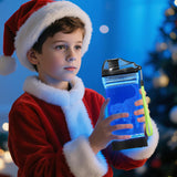 14 oz Kids Dinosaur Light-Up Water Bottle – BPA-Free Leakproof Tritan School Bottle with Carry Strap