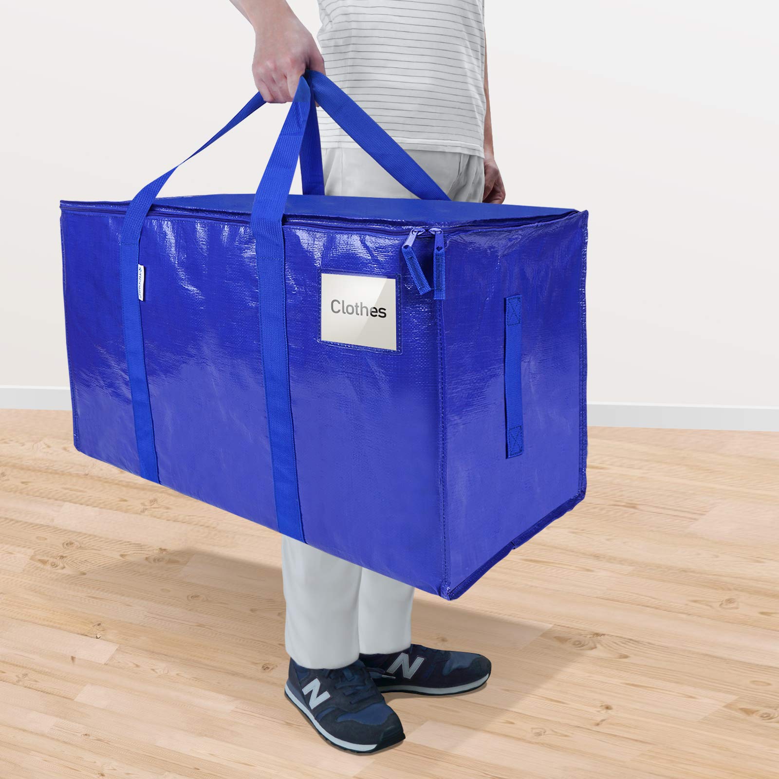 Extra Large Heavy-Duty Storage Moving Bag (24 Gallon) – Waterproof Foldable Organizer with Reinforced Handles