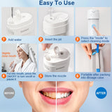 Portable Water Flosser for Teeth – Cordless Dental Oral Irrigator with 4 Modes, 16 Pressure Levels, Travel Case & IPX7 Waterproof Design