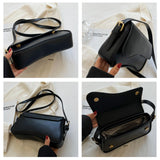 Y2K Trendy Shoulder Bag for Women – Vegan Leather Hobo & Saddle Purse with Removable Straps (Black)