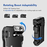 Rechargeable Mini EDC Flashlight 400 Lumens – Magnetic LED Pocket Torch with RGB Light, USB-C Charging & 180° Rotatable Head