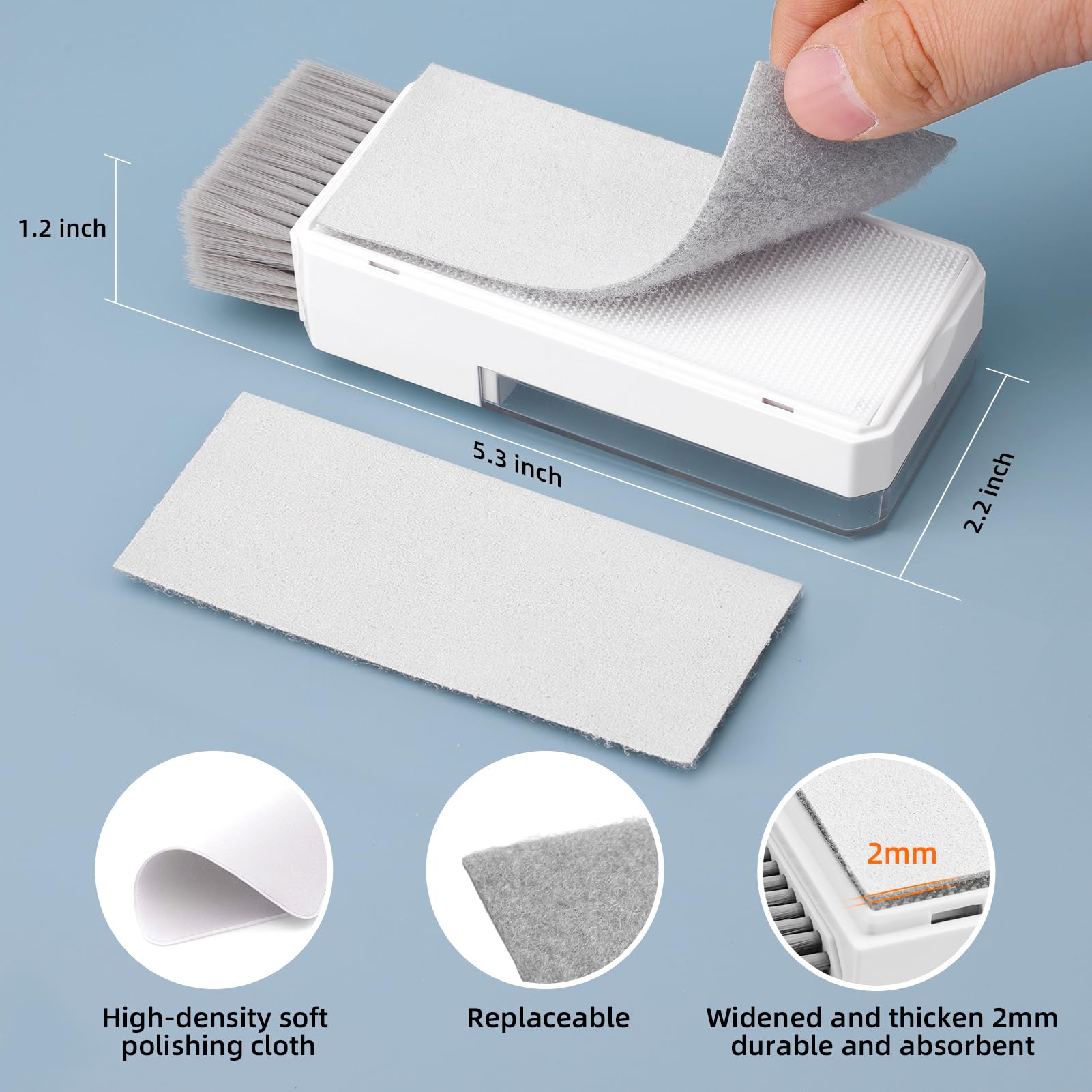 All-in-One Keyboard Cleaning Kit Laptop Screen & Electronics Cleaner Brush Tool Set Portable PC Accessories White