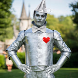 Tin Man Costume Accessory Set – Silver Funnel Hat, Axe, Gloves & Heart Patch 🌪️❤️✨