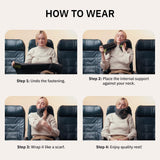 Ergonomic Travel Neck Pillow for Airplanes – Lightweight Neck Support Pillow with Patented Head Support System