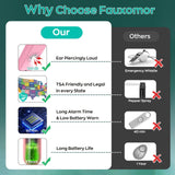 Fauxomor 140dB Personal Safety Alarm 3-Pack – Keychain Siren with Strobe Light & Low-Battery Alert
