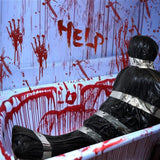 Clown-Themed Halloween Window Curtains – Scary Male & Female Horror Drapes for Haunted House Party Décor