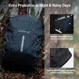 EVERFUN 18L Insulated Hydration Backpack with 2L Bladder & Rain Cover – Lightweight Hydro Pack for Hiking, Cycling & Running – Black