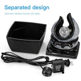Artistic LED Crystal Ball Tabletop Fountain – 3-Level Adjustable Indoor Water Feature (Painted Finish)