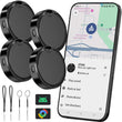Android Compatible Bluetooth Tracker Tag with Find Hub Support, Loud Sound Alert & Replaceable Battery – Black