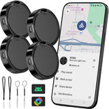 Android Compatible Bluetooth Tracker Tag with Find Hub Support, Loud Sound Alert & Replaceable Battery – Black