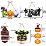 Halloween Door Hanger Set – 5PCS Hanging Paper Signs with Ghosts, Pumpkins & Bats for Fall Party Decor