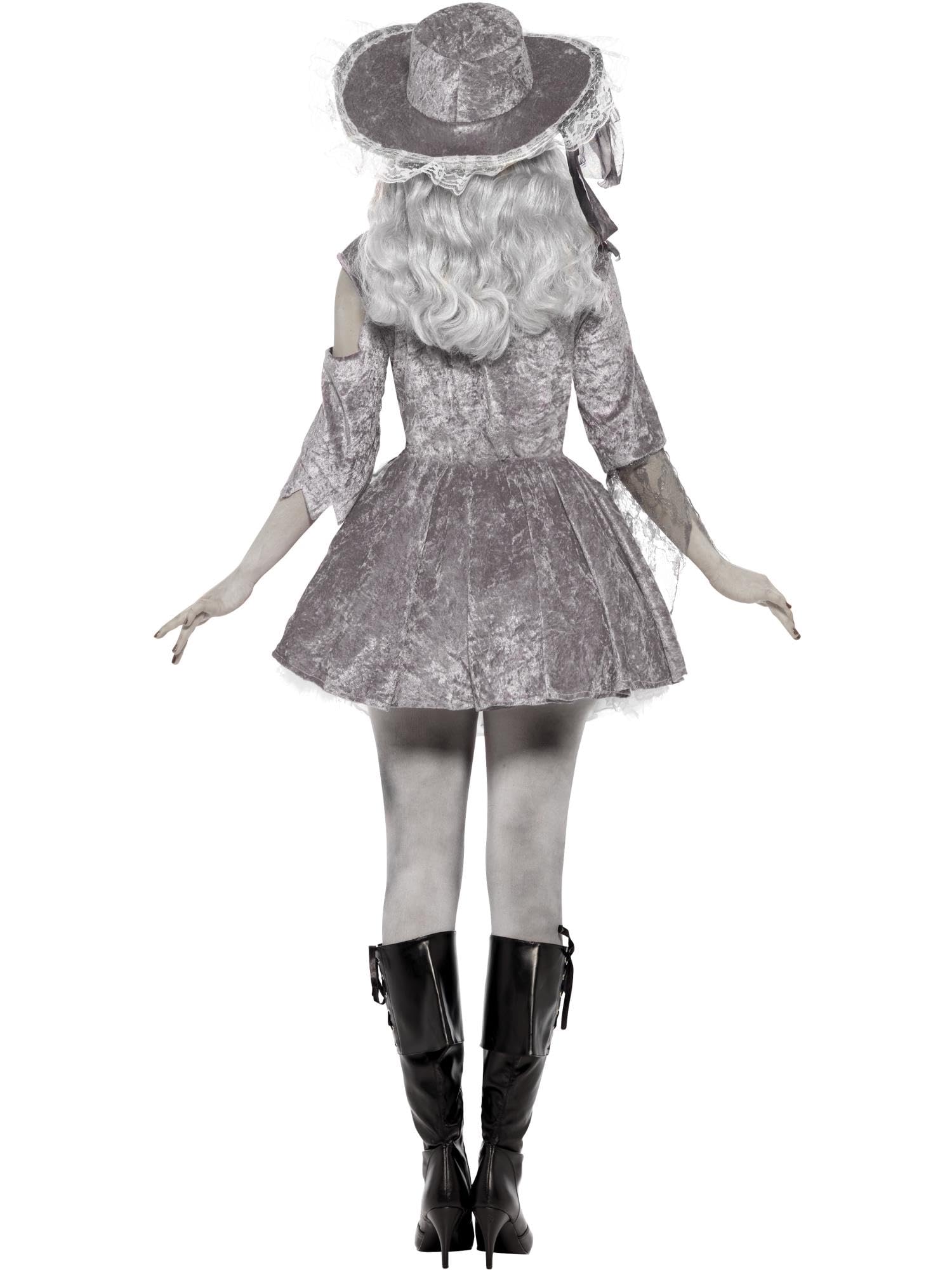 Smiffys Ghost Ship Pirate Treasure Costume for Women – Grey Dress & Hat