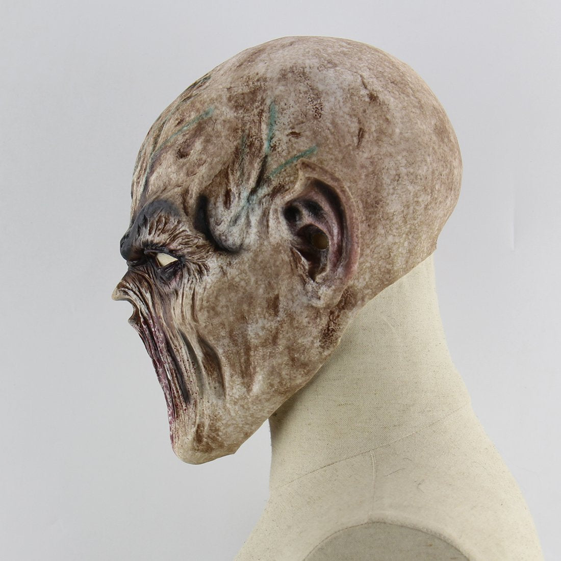 Realistic Zombie Latex Mask – Scary Halloween Masquerade Costume for Adults, Breathable & Non-Toxic Full Head Mask