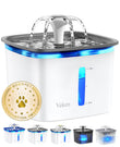 Veken Award-Winning Pet Water Fountain – BPA-Free 5-Stage Filtration with LED Water Level Window