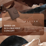 ALLIVE Leather Passport Holder with Hidden AirTag & RFID Protection – Travel Wallet (Coffee Brown)