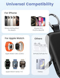 5000mAh Portable Charger for Apple Watch & iPhone – Keychain Travel Power Bank (White)