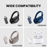 Airplane Bluetooth Audio Transmitter – Wireless 3.5mm Adapter for Bluetooth Headphones with Dual Listening Support