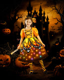 Kids Butterfly Fairy Costume with LED Wings – 6-Piece Set Includes Tutu Dress, Wand, Headband, Mask, and Candy Bag for Halloween & Parties (Ages 4–11)