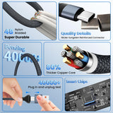 3-in-2 Multi Charging Cable for iPhone, Apple Watch & USB-C Devices – Universal Travel Charging Cord (4FT)