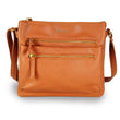 Ouchlove Women’s Vegan Leather Crossbody Bag – Large Multi-Pocket Shoulder Handbag with Adjustable Strap (Brown)