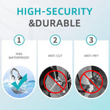 SFW GS50S Fingerprint Smart Padlock with Password Unlock, Bluetooth App Control & USB-C Rechargeable Battery