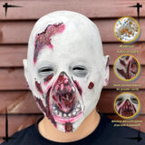 Realistic White Latex Zombie Mask – Handmade Horror Face Mask for Halloween & Cosplay 😱🩸