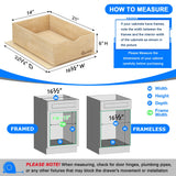 Premium Birchwood Pull-Out Cabinet Drawer with Soft-Close Slides – Heavy-Duty Slide-Out Shelf for Kitchen Cabinets (14” W x 21” D)