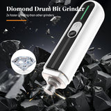 Rechargeable Dog Nail Grinder with 4 LED Lights & Type-C Charging – 3-Speed Quiet Pet Nail Trimmer (White)