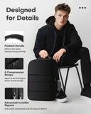 HOTOR Flight Approved Travel Backpack with Suitcase-Style Opening, 15.6” Laptop Compartment – Black