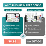 20-Piece Travel Hygiene Kit – TSA Approved Toiletry Essentials Set with Toothbrush, Razor, Shampoo & Personal Care Items