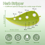 Multi-Hole Herb Stripper & Leaf Cutter Tool – 2-in-1 Kitchen Herb Peeler (Green)