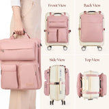 Carry-On Luggage Organizer Harness with Laptop Pocket & Adjustable Straps – Travel Storage Bag Pink