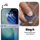 Tile Bluetooth Tracker Navy Blaze, Item Locator with 350 ft Range, SOS Alert, Life360 Compatible, Waterproof IP68, iOS & Android