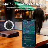 Apple Find My Compatible Bluetooth Tracker Tags 4 Pack with Loud Sound Alert, Water-Resistant Design & Replaceable Battery – Black