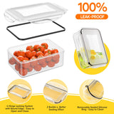 Airtight Food Storage Containers Set – 26 Pack Stackable Meal Prep Containers with Lids & Sauce Cups