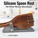 Silicone Spoon Rest for Stove Top – Heat-Resistant Utensil Holder with 4 Slots
