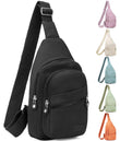 BANELU Small Sling Backpack for Women – Water-Resistant Crossbody Chest Bag for Travel, Hiking & Daily Use (Black)