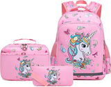 Unicorn School Backpack Set with Lunch Bag and Pencil Case