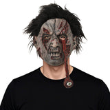 Realistic Bloody Zombie Mask – Falling Eyeball Latex Horror Mask with Hair for Adults 🧟‍♂️💀