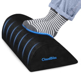 Ergonomic Under Desk Foot Rest Memory Foam Foot Stool with Washable Cover Office Support Cushion Black