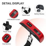 Portable Digital Luggage Scale 110lb – Travel Hanging Baggage Weight Scale with Backlit LCD Display