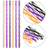 60PCS Halloween Reusable Straws with Cleaning Brush – Orange, Black & Purple Drinking Straws for Parties & Daily Use
